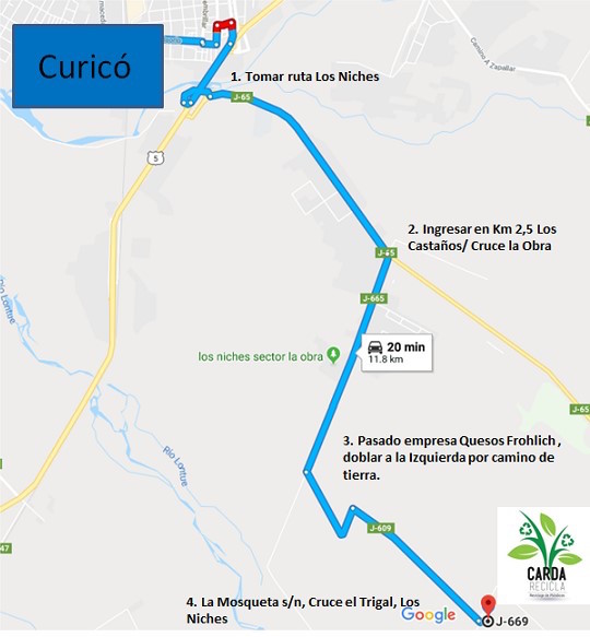 Mapa nuevo centro Curicó
